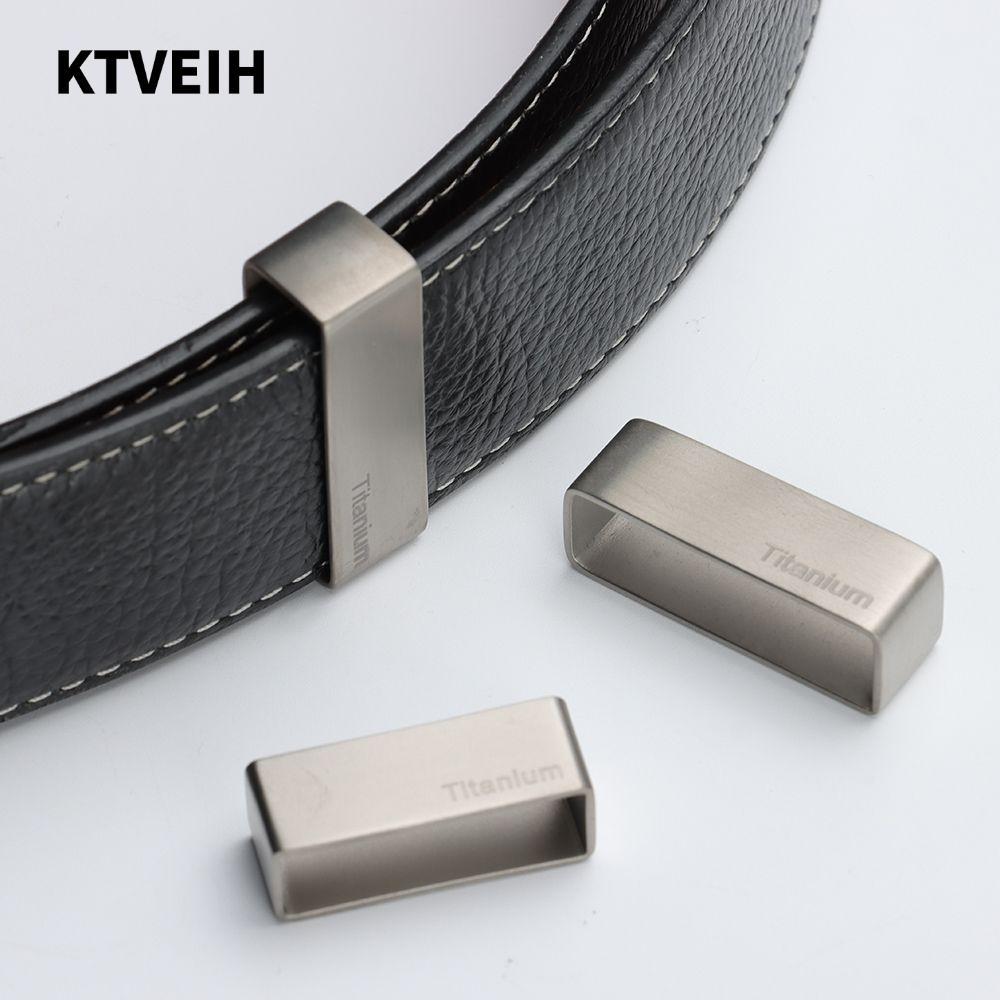 KTVEIH Titanium Belt Keeper EDC เครื่องมือกลางแจ้งสําหรับหนังหัตถกรรมแหวนหัวเข็มขัดอะไหล่