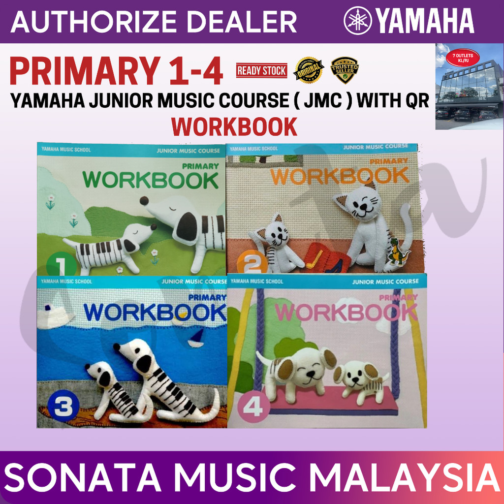 YAMAHA MUSIC QUALITY JUNIOR MUSIC COURSE ( JMC ) CHILD WORK BOOK พร้อม QR - PRIMARY 1 ถึง 4