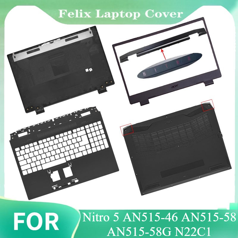 ใหม่สําหรับ Acer Nitro 5 AN515-46 AN515‐58 AN515‐58G N22C1 แล็ปท็อปปกหลัง LCD แป้นพิมพ์ด้านหน้า Palm