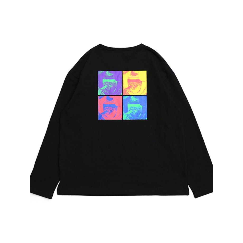 Percocets C8H9NO2 LS tee เสื้อยืดคอกลมผู้ชายหลวมผ้าฝ้ายแท้ Bottoming เสื้อ