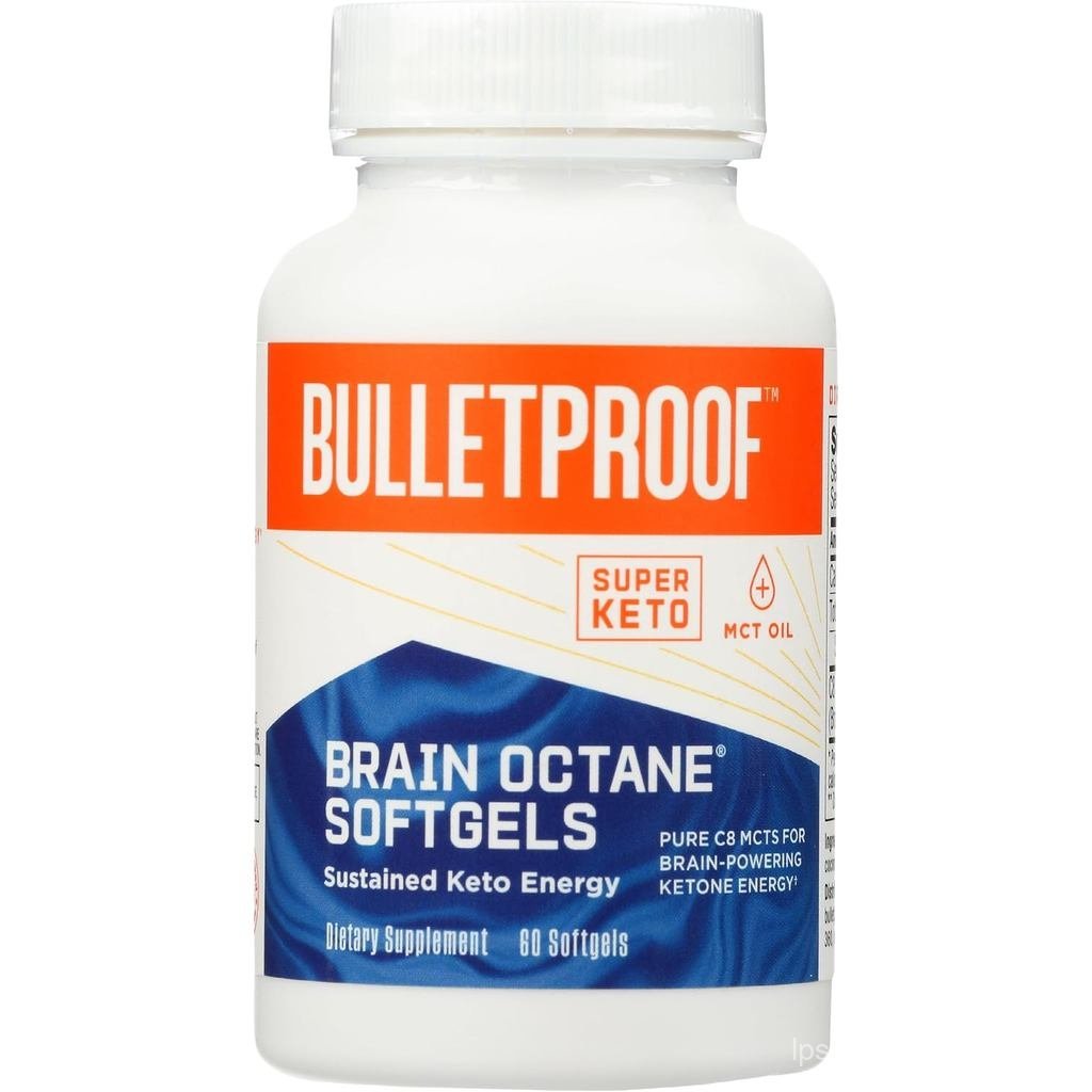 Tproof Brain Octane Softgels, 60 Count - C8 บริสุทธิ์ 100% จากมะพร้าว | น้ํามัน C8 MCT บริสุทธิ์สําห