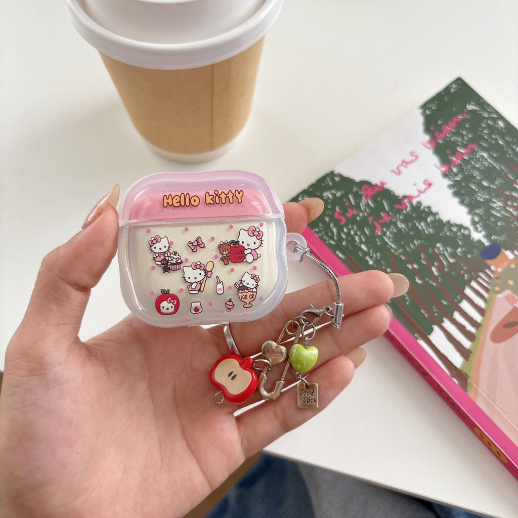 เหมาะสําหรับ Apple AirPods4 เคสหูฟัง pro รุ่นที่สอง ipod ไร้สายบลูทูธน่ารักการ์ตูนหญิงใหม่ airpodspr