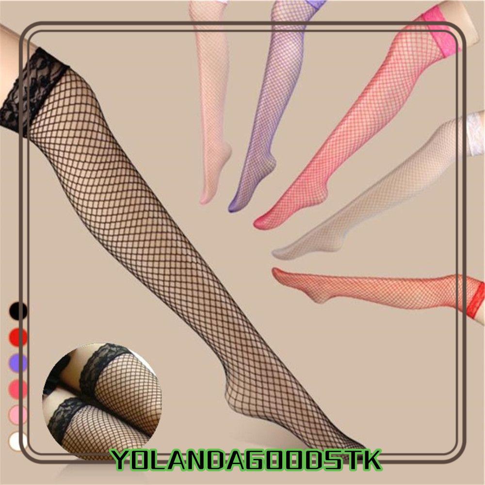 IYOLANDAGOODS1 Fishnet Stocking Elastic Pantyhose Tights Plus Size Hollow Out Mesh