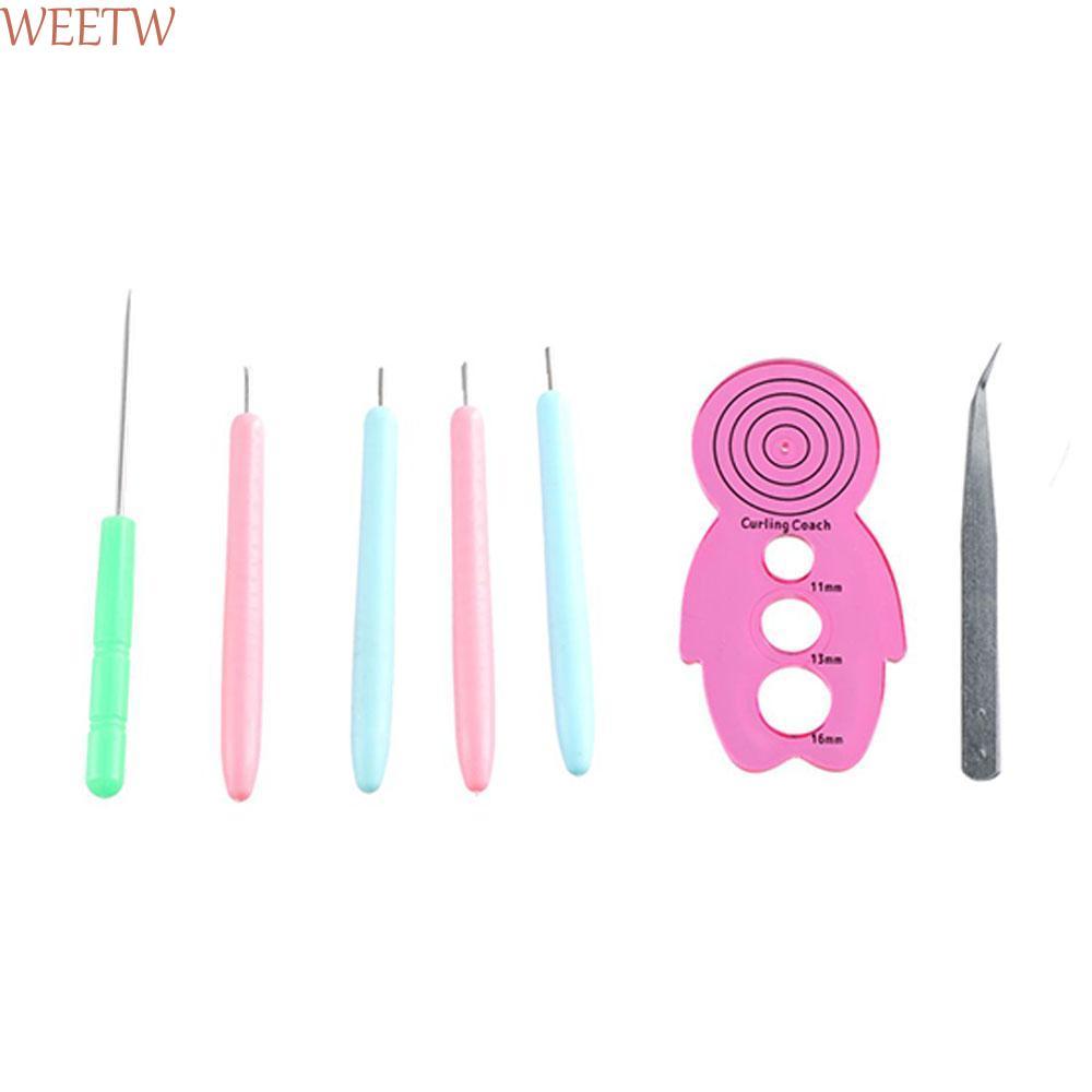 WEEKW 12PCS Quilling Needle Kit, Quilling Slotted Pen Multi Size Paper Quilling Tools, DIY Paper Cur