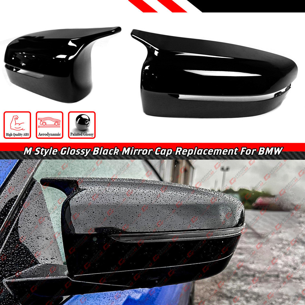 สําหรับ 18-24 BMW G42 G30 G11 G15 M STYLE GLOSS BLACK SIDE MIRROR COVERS REPLACEMENT