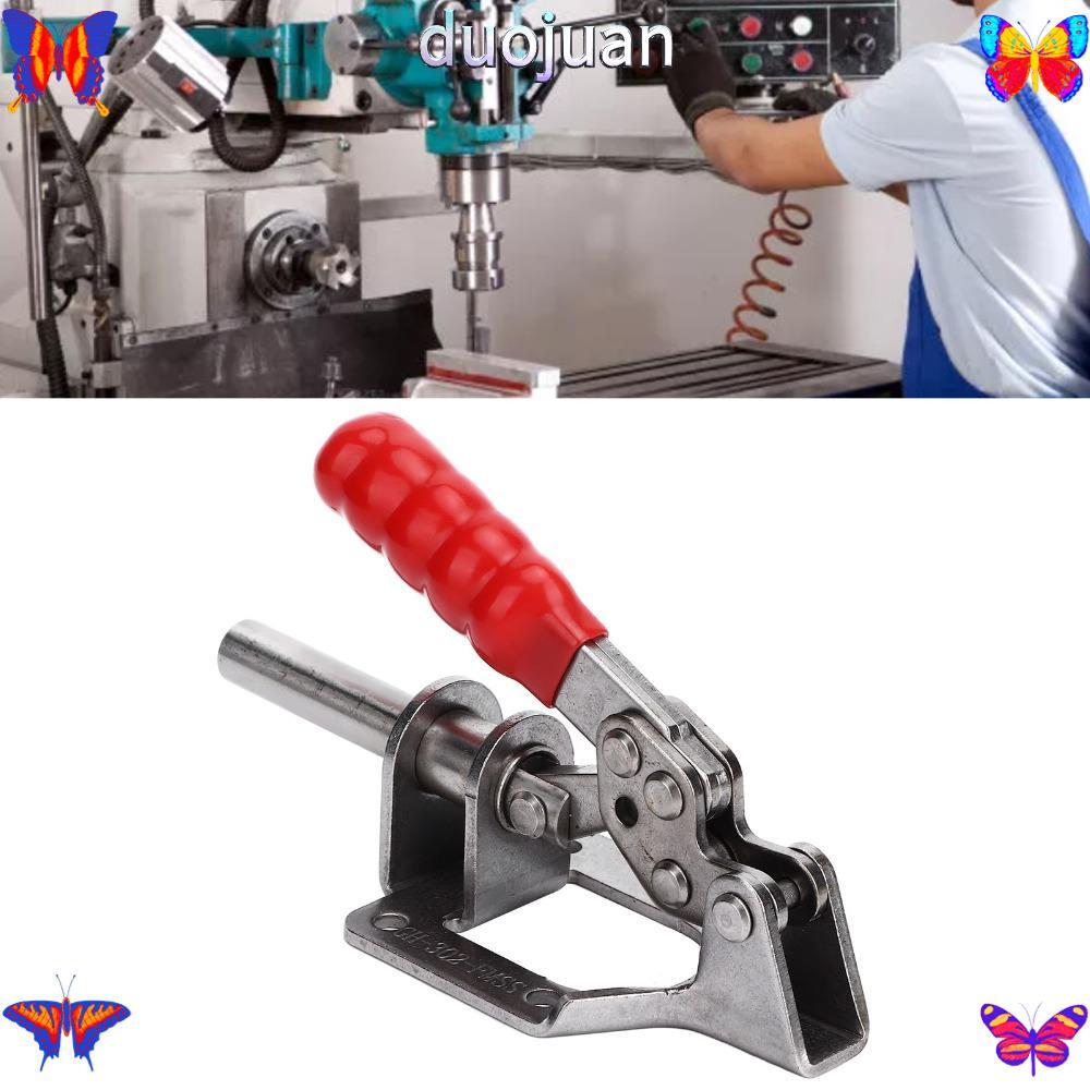 DUOJUAN Toggle Clamp, Silver Adjustable Push Pull Toggle Clamp, Heavy Anti-Slip Quick Release Toggle