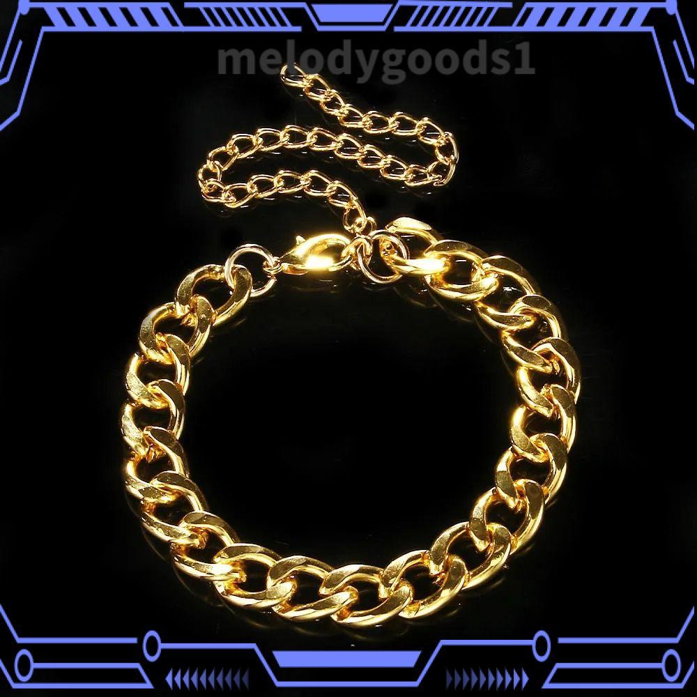 MELODYGOODS Cuban Link Anklet Bracelet, Adjsutable Gold/Silver Stainless Steel Anklet Bracelet, Fash