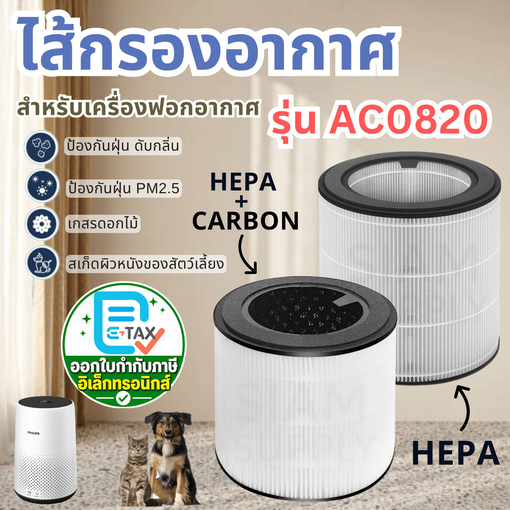 /มีของ พร้อมส่งจากไทย/ ไส้กรอง สำหรับ Philips AC0820 / FY0194, FY0293 สินค้าOEM