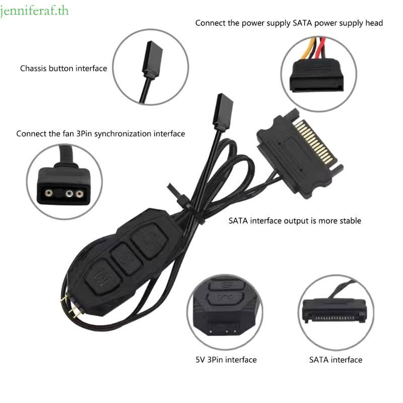 Jenniferf ARGB Controller Cable 5V 3 Pin ARGB Controller สายไฟ