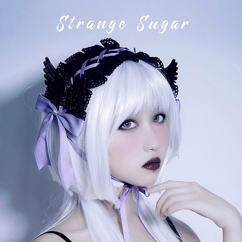 Monster Candy Accessories Collection Original Handmade สีดําสีม่วงสีดํา Gothic lolita ที่คาดผม