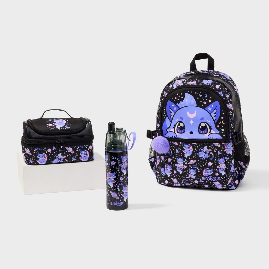 ออสเตรเลีย smiggle School Bag Moon Cat Girl Backpack Meal Bag Pen Case Set Gift