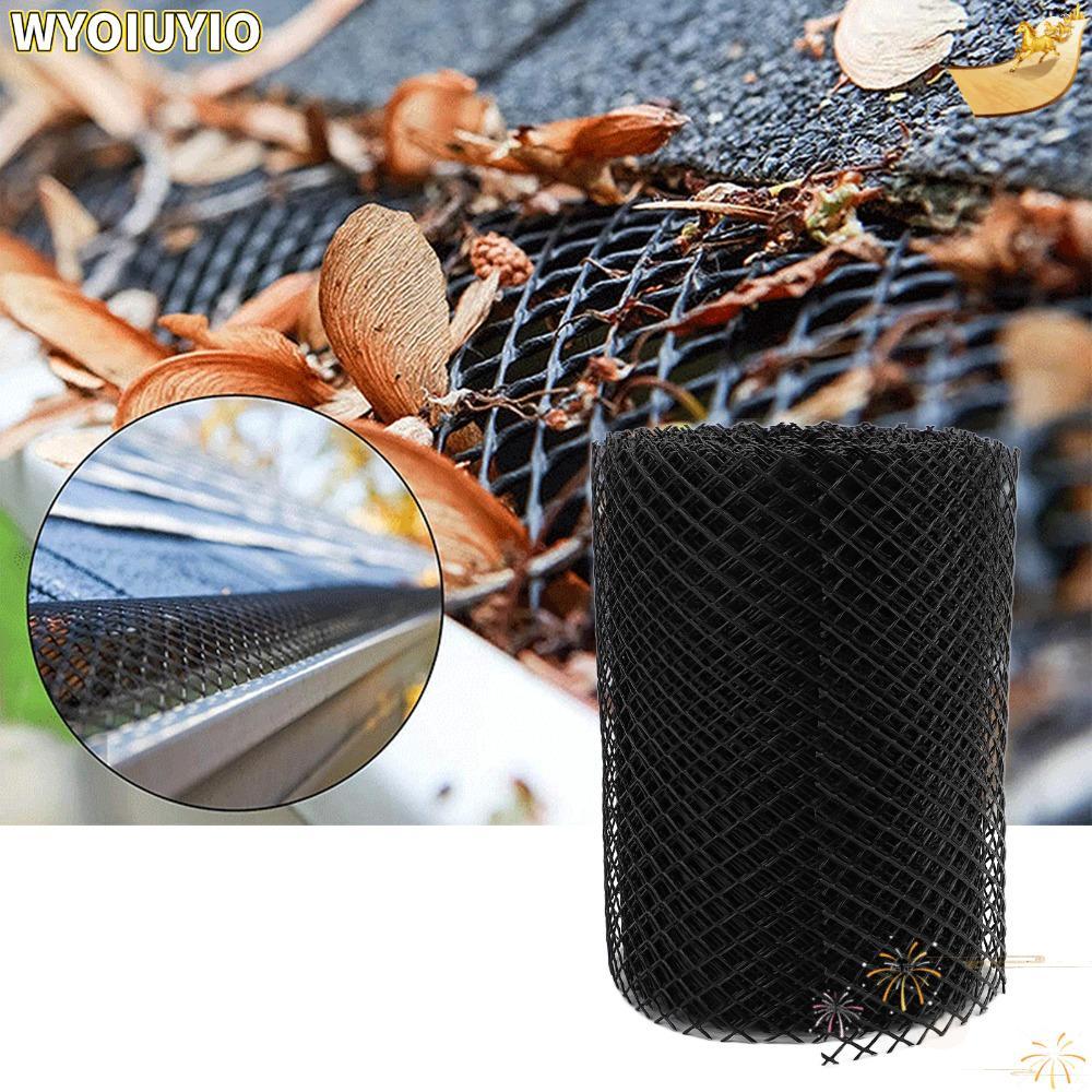WYOIUYIO Gutter Guard Mesh Roll, พลาสติกกรองเศษ Gutter Leaf Guard Roll, นํากลับมาใช้ใหม่ติดตั้งง่ายพ