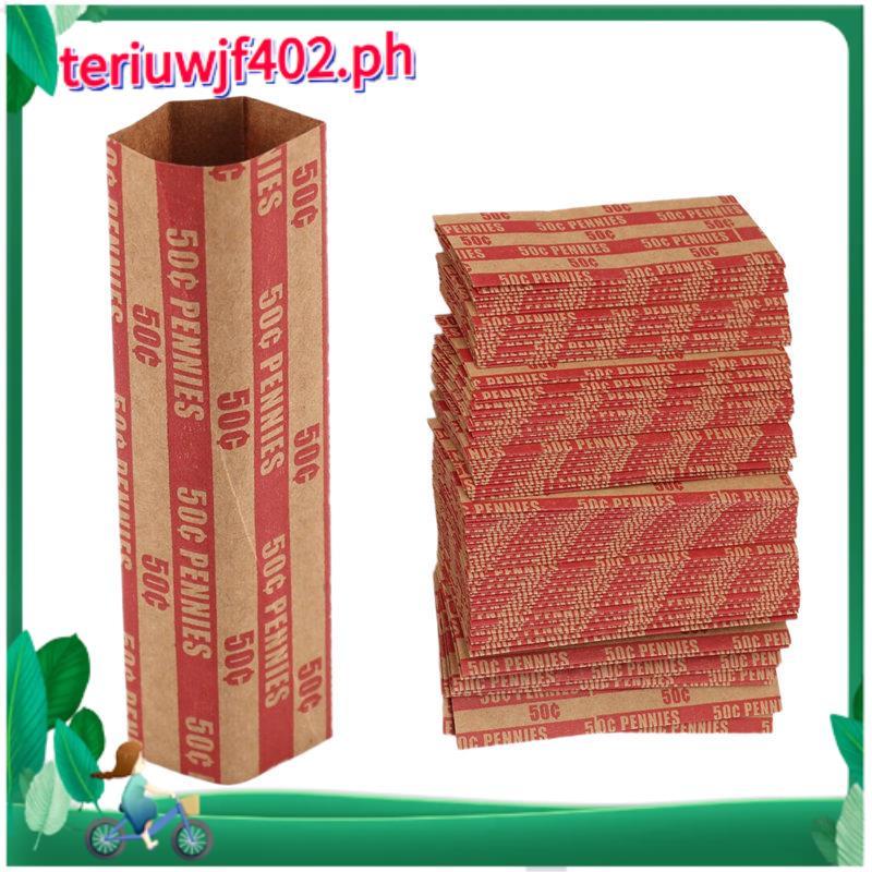 100 ชิ้น Penny Coin Wrappers Penny Sleeves Flat As Shown Penny Rolls Wrappers