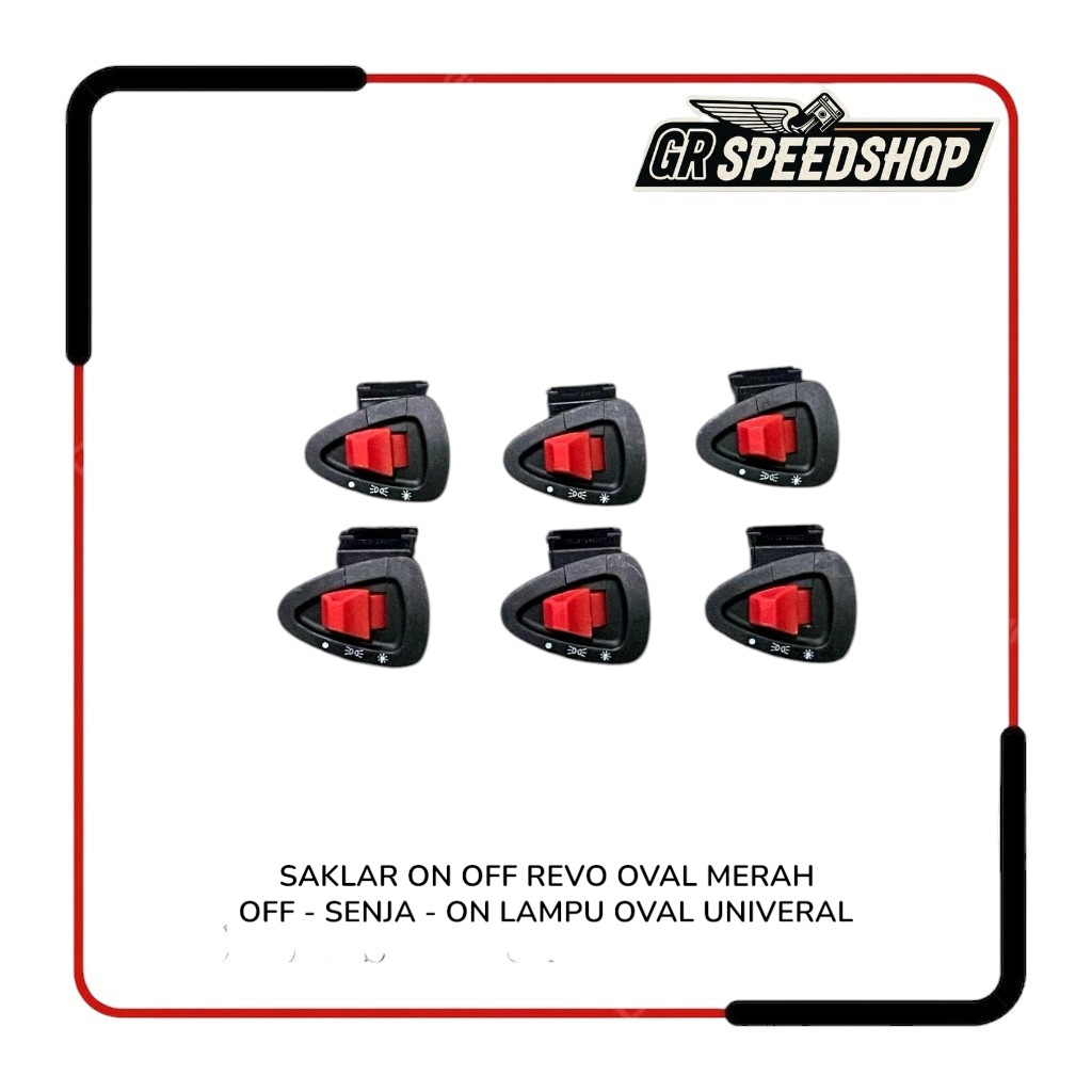 MERAH Red Revo ON OFF Switch รุ่นวงรี ON OFF Switch รุ่นเวียดนาม
