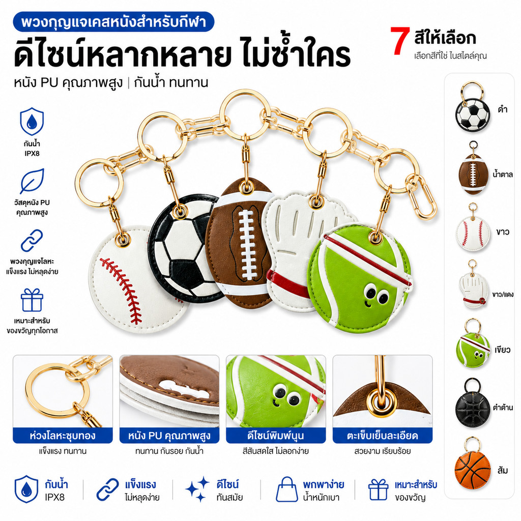เคสหนัง พร้อมพวงกุญแจ กันรอยขีดข่วน สําหรับ Airtag GPS