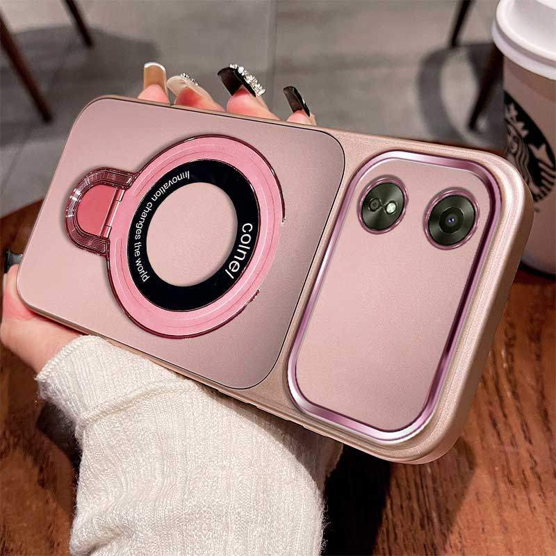 ABCB สําหรับ OPPO A58 A78 เคสโทรศัพท์สีชมพูแม่เหล็กโทรศัพท์ป้องกันกรณีรวมทุกอย่างมุม Impact-Resistan