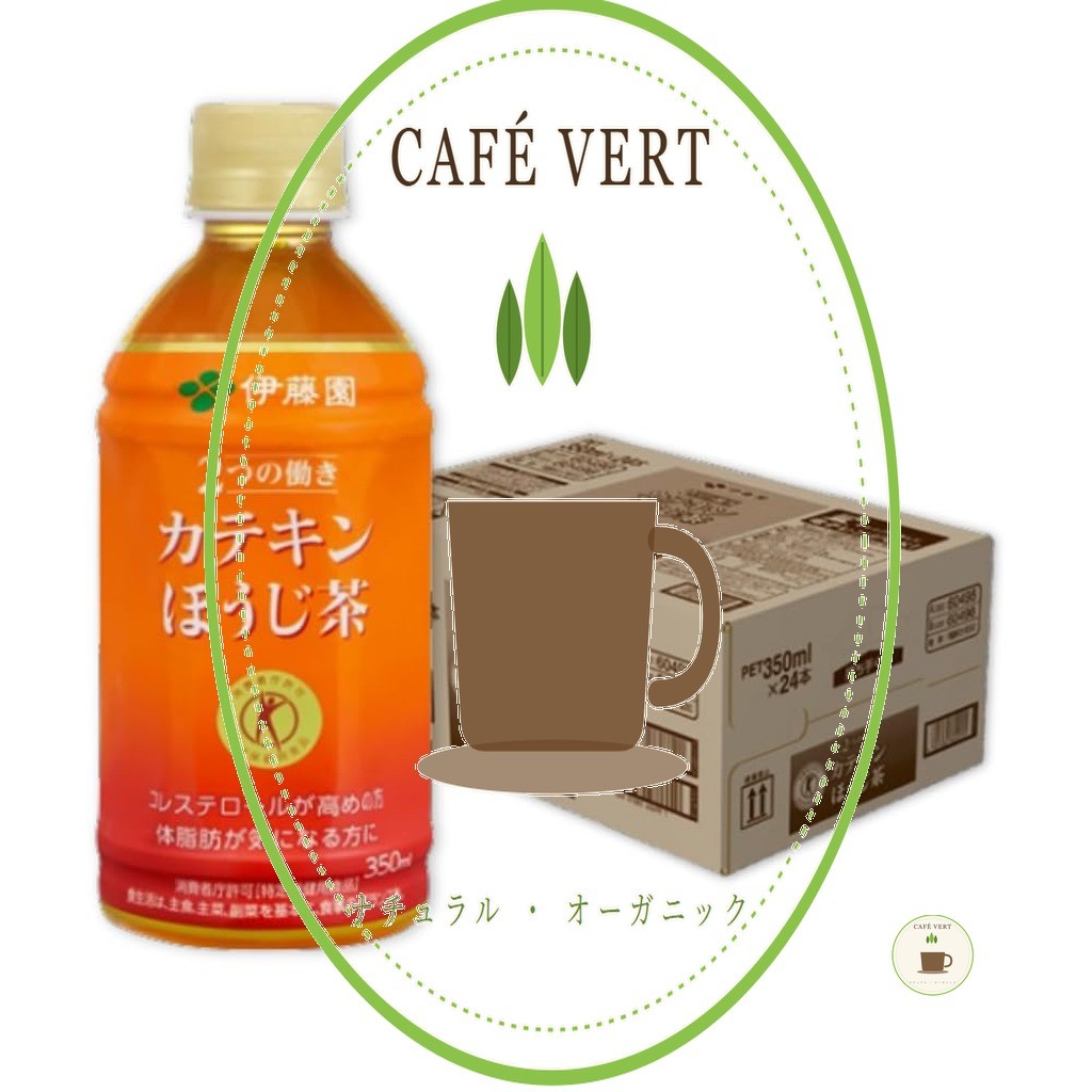[Health Food] [Ito En Kenko-tai Official Online Store] Catechin Hojicha PET 350ml × 24 Bottles  1 Ca