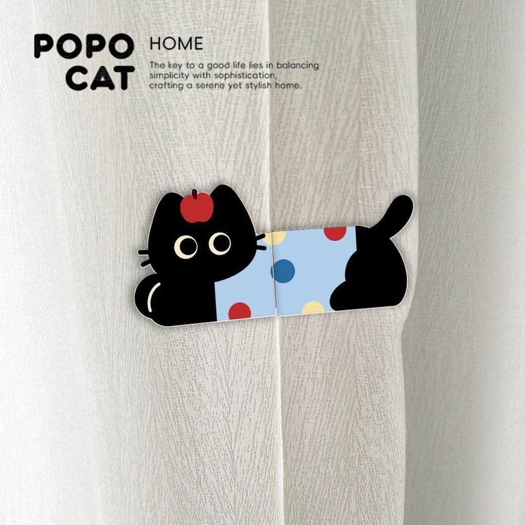 多巴小猫磁帘布吸扣 创意防光神器卡通通帘布料可爱Dopamine ลูกแมวม่านหัวเข็มขัดแม่เหล็กสร้างสรรค์ป้องกันการรั่วแสงxinfucheng16