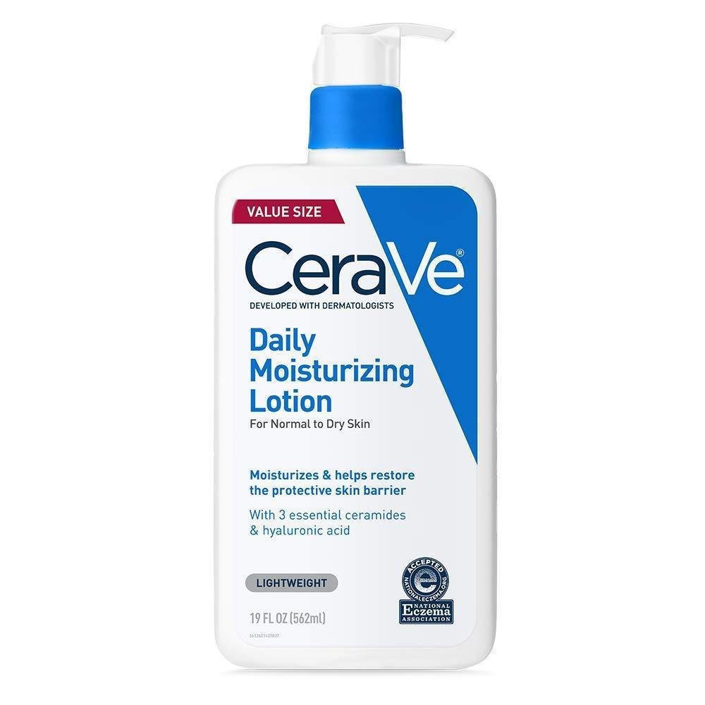 CeraVeDailyMoisturizingLotionforDry,BodyLotion&FaceMoisturizers,DailyMoisturizer,Free,Oil-Free,19Oun
