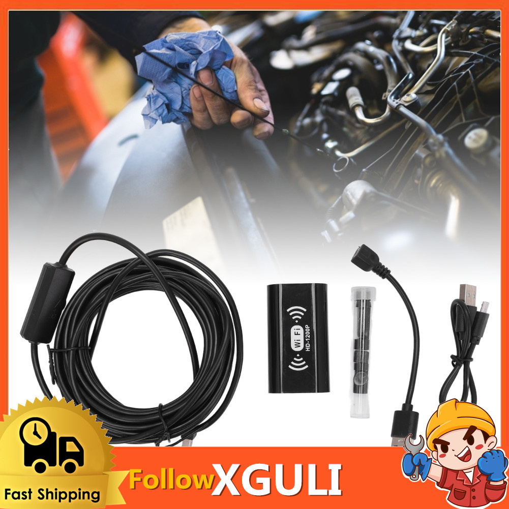 Xguli Fafeicy กล้องตรวจสอบ WiFi ABS HD กล้องตรวจสอบ 1600x1200 CMOS 8 มม.เลนส์ 8 ไฟ LED IP68 Rainproo