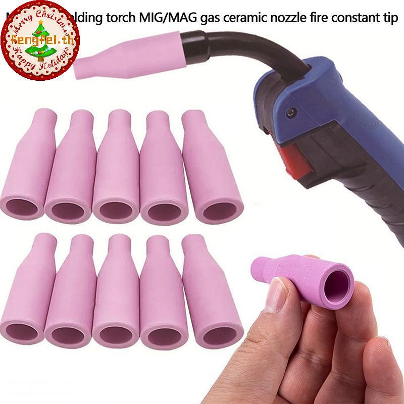 FENGFEI 1/2PCS สไตล์ยูโรเชื่อมเคล็ดลับหัวฉีดโล่ถ้วยสําหรับไฟฉายเชื่อม MB-15AK 14AK MIG/MAG แก๊สเซรามิคหัวฉีด TH