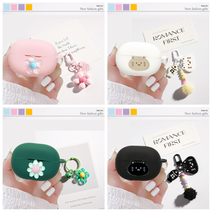 การ์ตูน/ดอกไม้สําหรับ Sony WF-C710N /WF-C700N /INZONE Buds WF-G700N / LinkBuds S เคสซิลิโคนหูฟัง