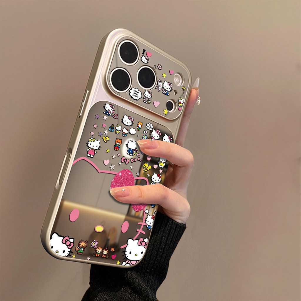 โบว์แมวเงินกระจกเคสโทรศัพท์สําหรับVivo Y05 Y04 Y03T Y02S Y02T Y02A Y77 Y75 Y72 Y58 Y56 Y95 Y93 Y91Cก
