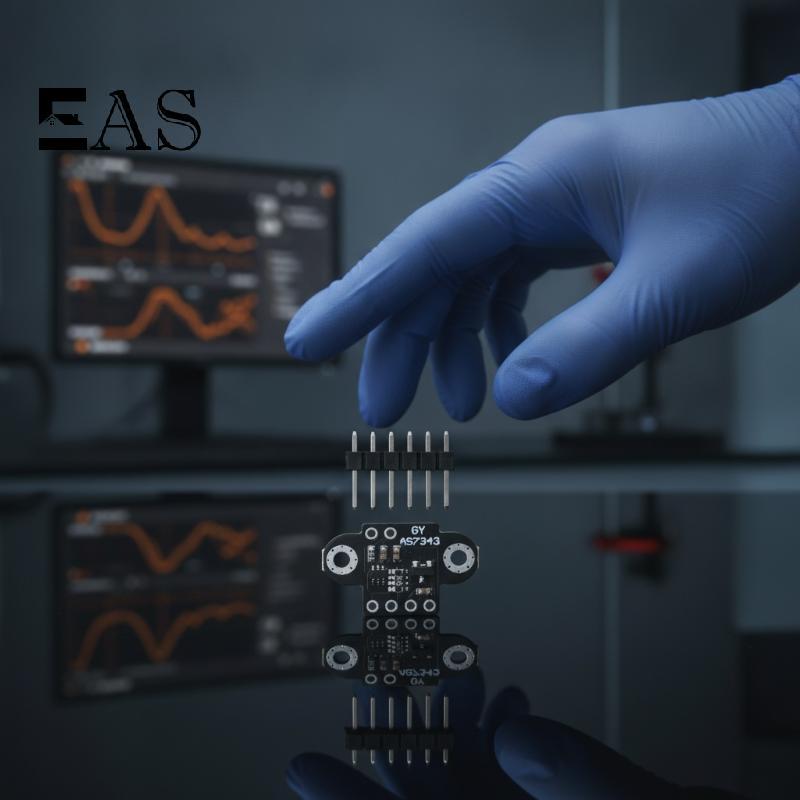 [EA] AS7341 AS7343 โมดูลเซ็นเซอร์สเปกตรัมหลายช่อง 11 ช่องแสงที่มองเห็นได้ตรวจจับอินฟราเรด I2C สําหรั