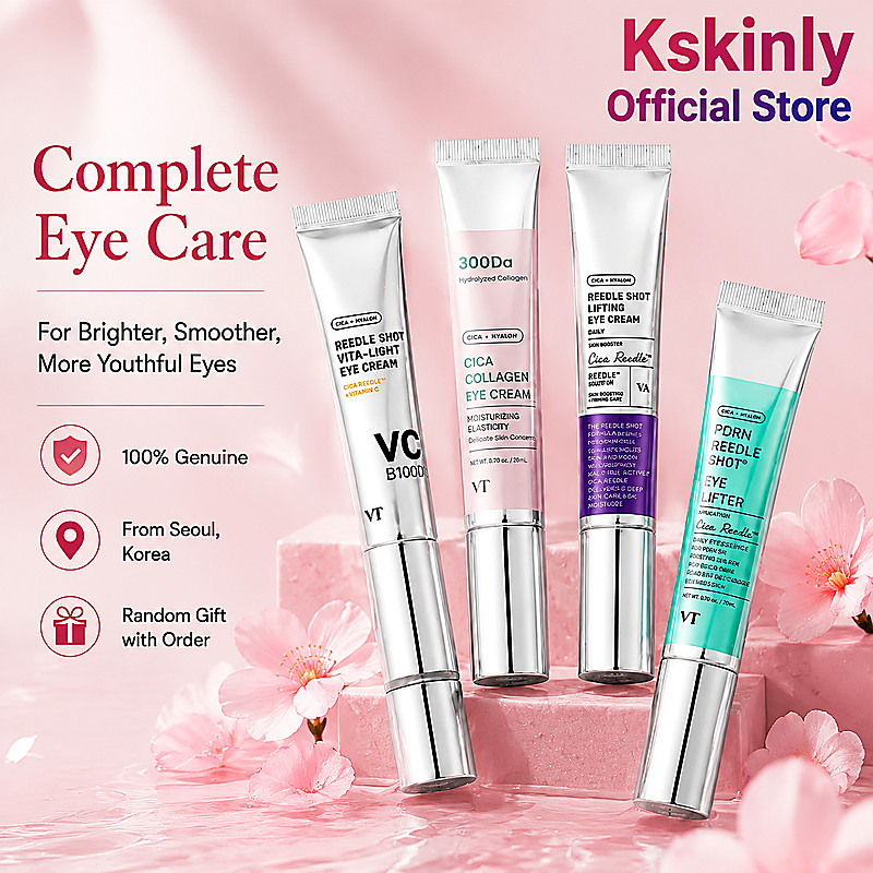 VT 4-in-1 Anti-Aging Eye Cream Pack 15ml วิตามินซีคอลลาเจน PDRN สําหรับความหมองคล้ําและปรับผลิตภัณฑ์