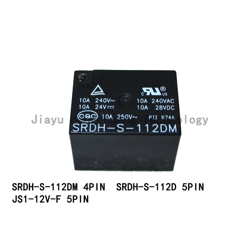 1PCS SRDH-S-112DM SRDH-S-112D JS1-12V-F 10A 4-pin 5-pin 12VDC รีเลย์ 7FF-012-1HS ในสต็อก IC ZD9X