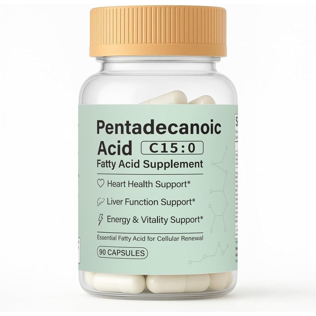 Pentadecanoic Acid C15:0 Fatty Acid 3X Omega 3 Oil Healthy Aging สําหรับ Gut Health r port 90 แคปซูล