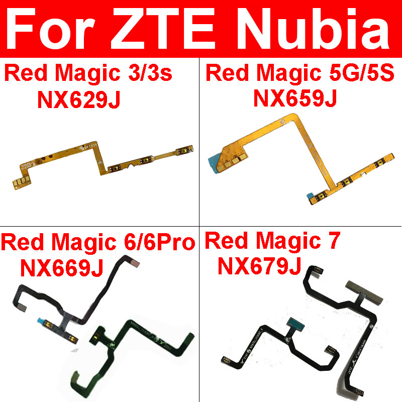 ปุ่มปรับระดับเสียง Flex สําหรับ ZTE Nubia Red Magic 3 3S NX629J 5G 5S NX659J 6Pro 6S Pro NX669J 7 NX