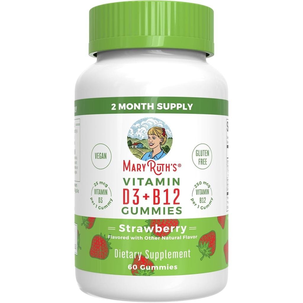 MARYRUTHS D3 + B12 สําหรับเด็กอายุ 4+ B Health 60 เสิร์ฟ | B สุขภาพพอร์ตภูมิคุ้มกันฟังก์ชั่นพลังงานก