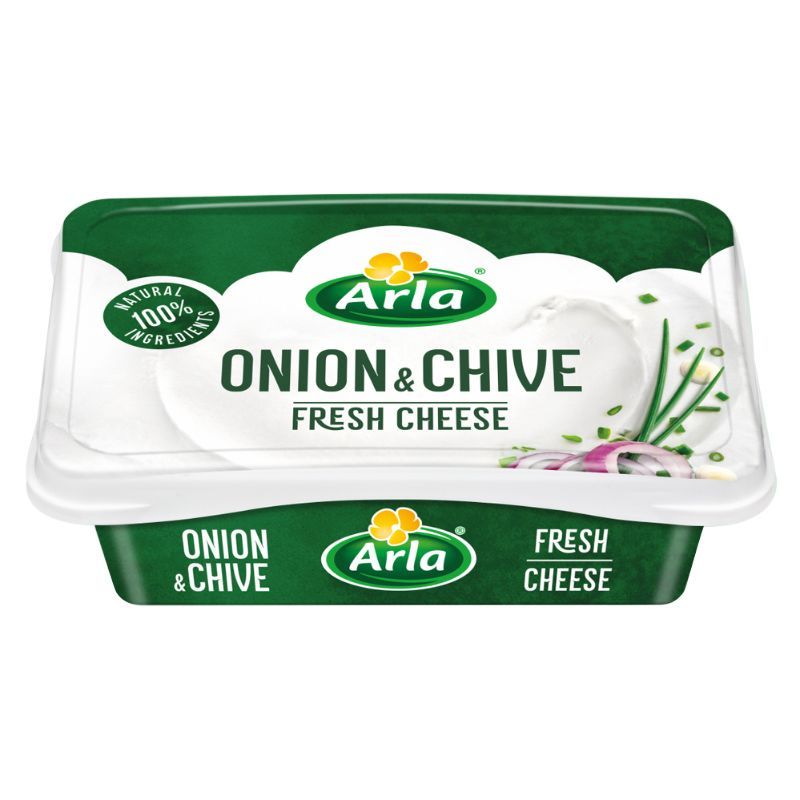 อาร์ลาครีมชีสรสชีสผสมหัวหอมและกุยช่าย 200กรัม Arla Cream Cheese with Onion And Chive 200g.