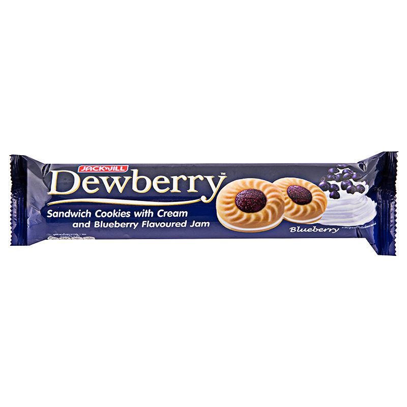 ดิวเบอร์รีคุกกี้ครีมแยมบลูเบอรี 105กรัม Dewberry Sandwich Cookie Blueberry 105g.