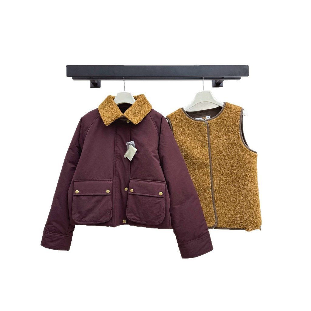 J4MD LO// หรูหราฤดูใบไม้ร่วงฤดูหนาวสไตล์ใหม่ Divine Down ชุดสองชิ้นLapel Down Jacketที่ถอดออกได้น้ํา