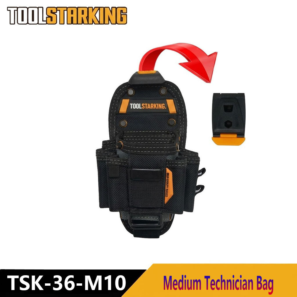 TOOLSTARKING กระเป๋าเครื่องมือ 10 กระเป๋าช่างมัลติฟังก์ชั่น Multi-Pocket ช่างเครื่องมือ Ba