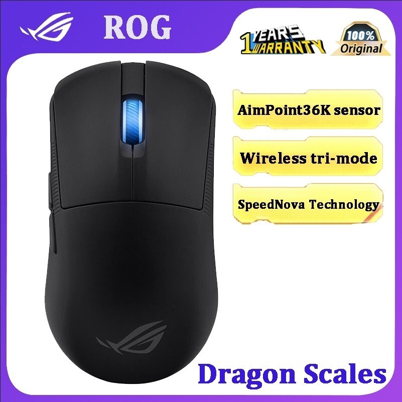 ROG Dragon Scale ACE X AimLab Collaboration Edition 36K trimode Gaming Mouse เกมสมมาตร Optical CS Va