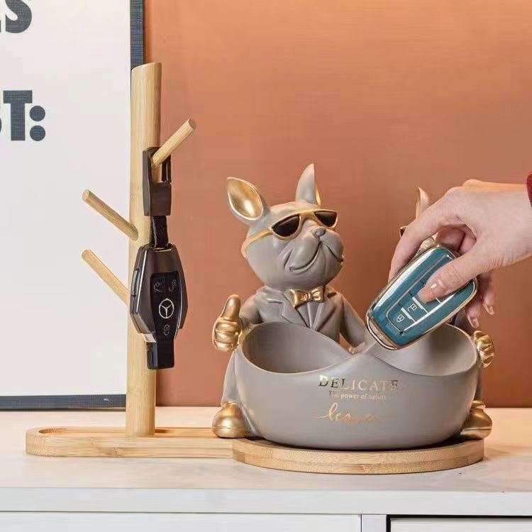 Foyer Key Storage เครื่องประดับ Foyer ตู้รองเท้าถาดหรูหรา High-End ห้องนั่งเล่นสุนัข