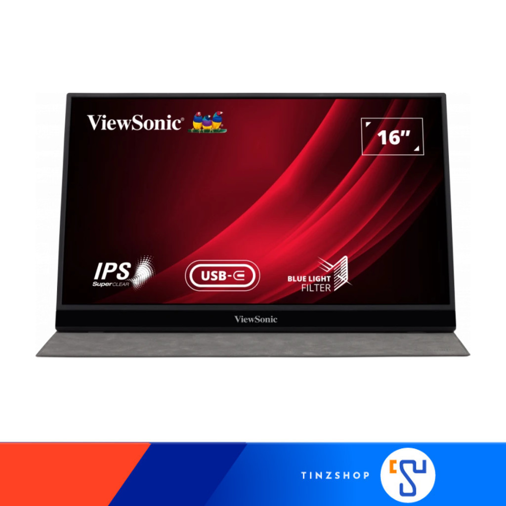 [ Pre Order 7 Days ] ViewSonic VG1655 16-inch portable monitor with USB Type-C Compact size, light w