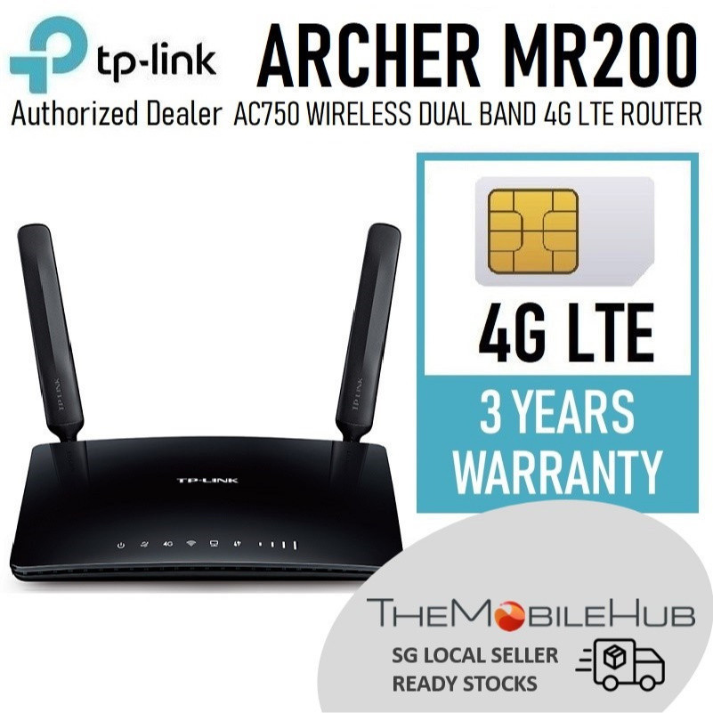 TPLink Archer MR200 AC750 Dual Band 4G LTE เราเตอร์ซิมการ์ดข้อมูลเราเตอร์ InternetHT99 DBPD