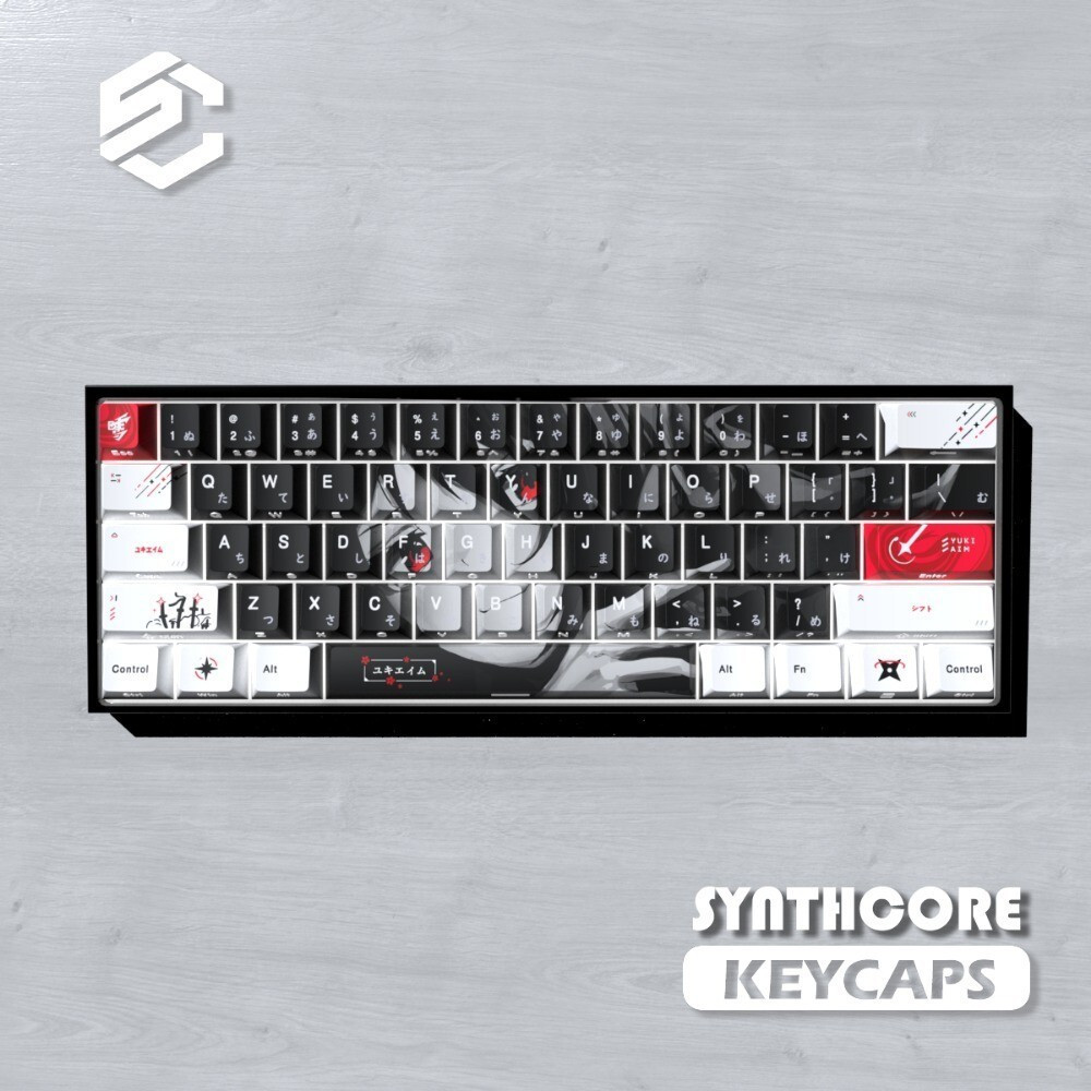 Yuki Keycap Cherry Profile 74 คีย์ PBT Letter Sidedprint LED Transsion Wooting60 Mad68 Mechanical Ke