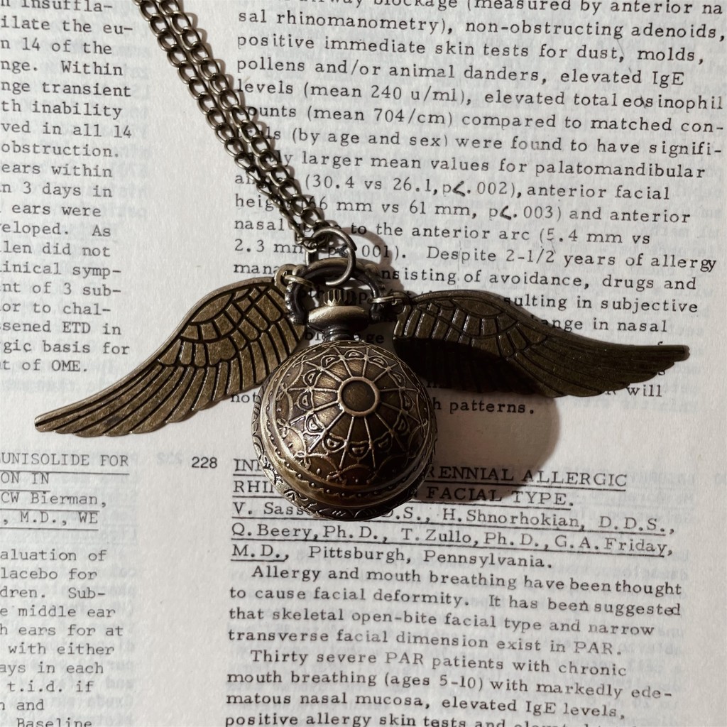 A Fun Gadget Harry Potter Bronze Flying Thief Pocket Watch สร้อยคอของที่ระลึกของขวัญวันเกิดวันหยุด