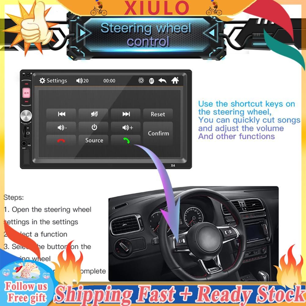 Xiulo XIULO-TH 2 DIN 7IN CAR RADIO RADIO PALLOER ระบบมัลติมีเดียระบบ Bluetoot MP5 การ์ด U ดิสก์การคว