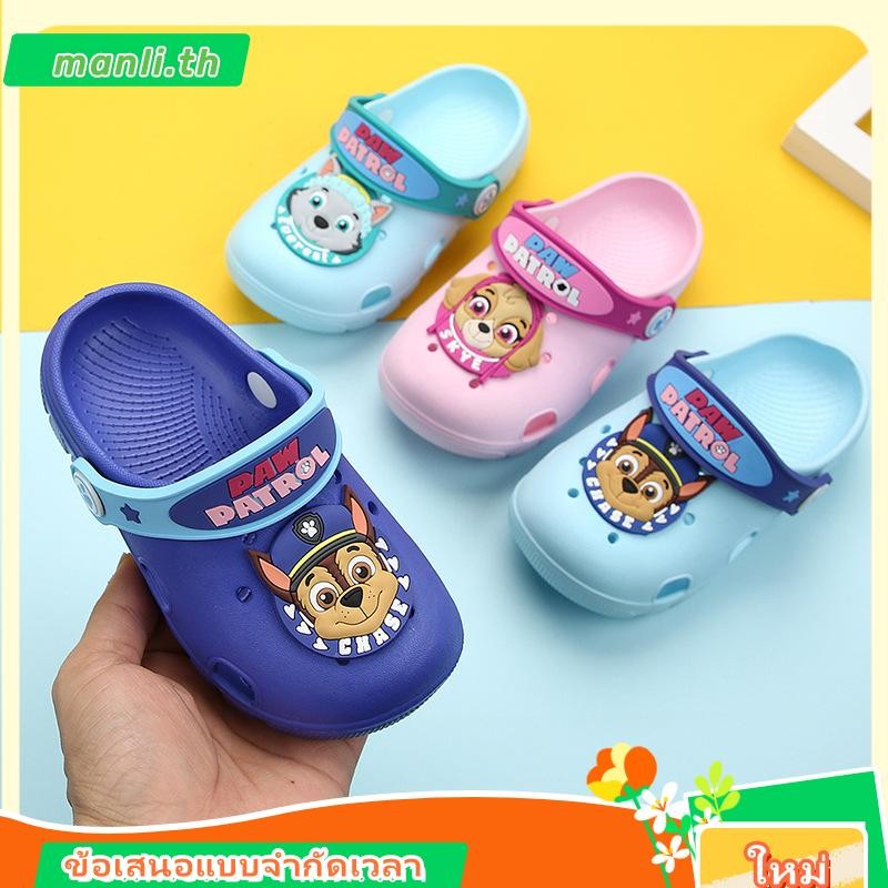 PAW Patrol รองเท้าแตะ ทรง ลาย paw patrol แบบมีรู สำหรับเด็ก