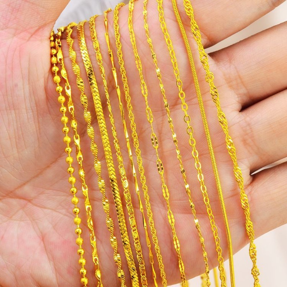 สร้อยคอแฟชั่นสร้อยคอผู้หญิงเครื่องประดับเกรดสูงเครื่องประดับสาว 24K GOLD ✨calibri_19.th✨