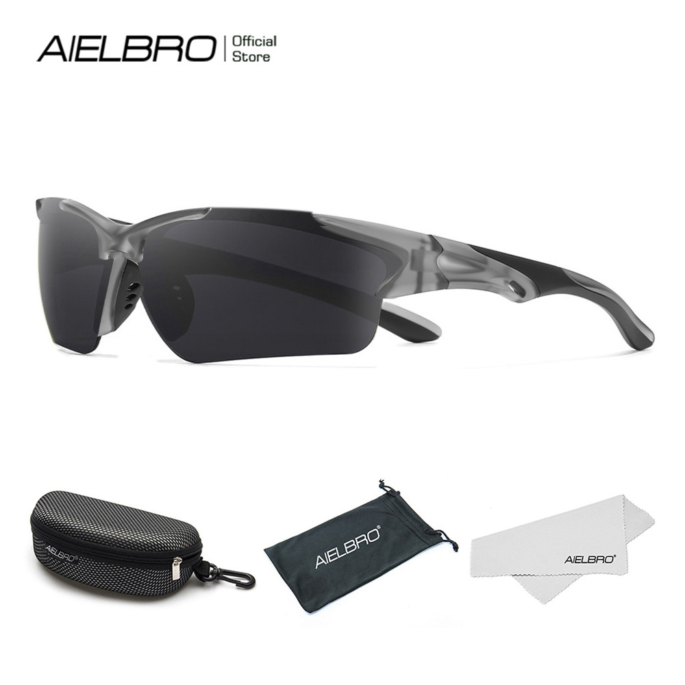แว่นตากันแดดสำหรับปั่นจักรยาน AIELBRO แบบต้านแสงจ้า เหมาะสำหรับทั้งผู้ชายและผู้หญิง