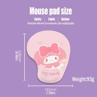 AK 192*228*15mm แผ่นรองเม้าส์ มีที่รองข้อมือ บรรเทาอาการปวดข้อมือ ลายการ์ตูน ลายสัตว์น่ารัก