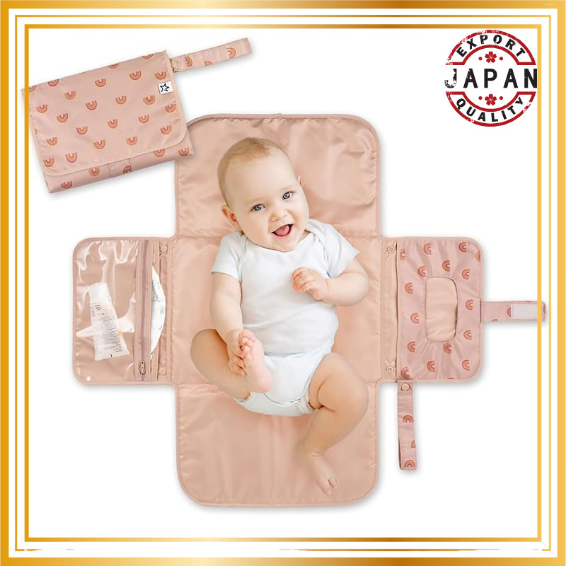 Large Capacity Diaper Clutch with Changing Mat - Travel Organizer and Wipe Holder - TT-CP-53 Rainbow