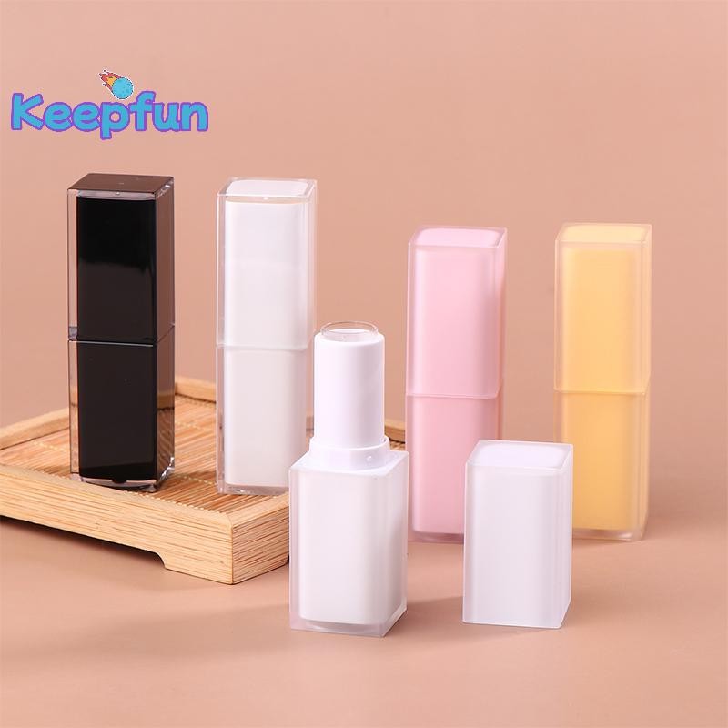[Keepfun] 3.6g Square Buckle Lipstick Tube Empty Lip Balm Tubes Lip Gloss Travel Makeup Packaging Sa